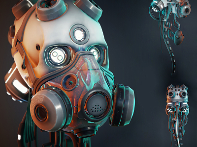 Modern gas mask model