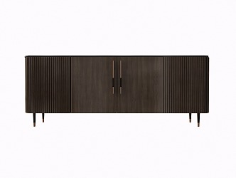 Light Luxury Entrance Cabinet 3d model