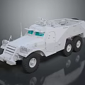 Armored Military Vehicle With 6x6 Wheels Protective Armor And Roof Mounted Equipment