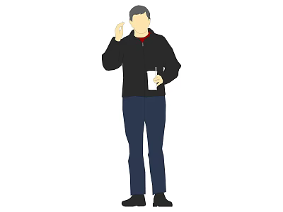 Modern game character cartoon man 3d model