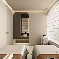 Modern Beauty Hair Salon Treatment Room With Comfortable Beds And Decorative Wall Art