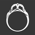 Elegant Silver Filigree Ring With Intricate Hollow Design And Shiny Reflective Surface