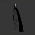 Detailed 3D Batman Character Model With Cape Helmet And Muscular Body