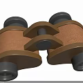 Durable Industrial Roller Equipment With Brown Rubber And Gray Metal Components