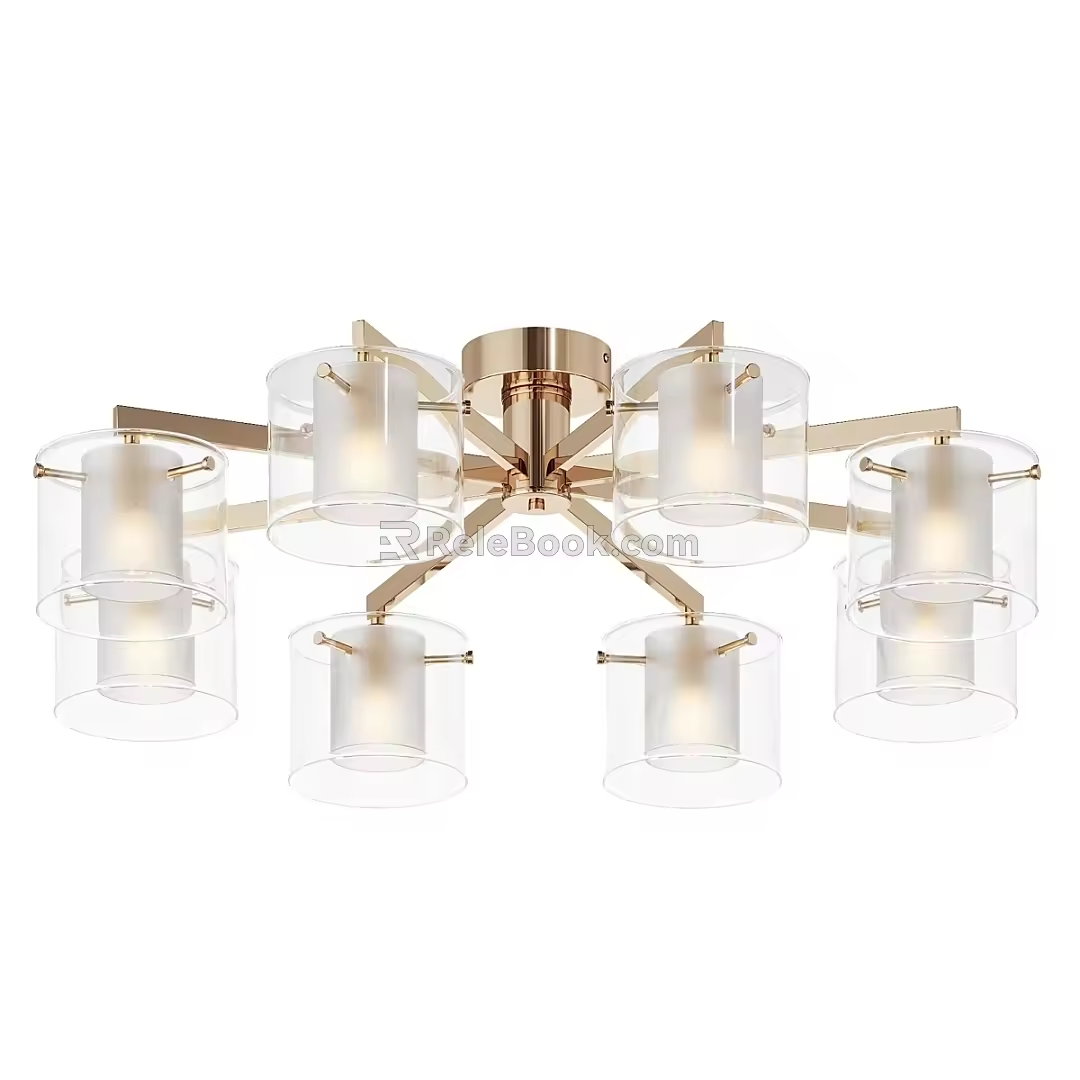 Simple Light Luxury Ceiling Lamp 3d model