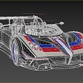 Pagani ZondaRBarchetta Racing Car sports car Super sports car Supercar 3d model