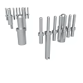 Stainless Steel Industrial Components Including Multiple Connectors And Fittings For Machinery