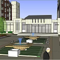 Modern Campus Building Complex Design With Connected Structures Green Spaces And Courtyards 3d model