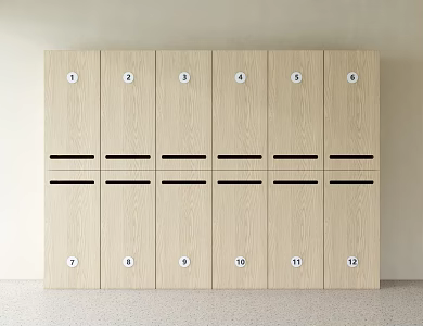 Modern Storage Cabinet Birch Board Storage Cabinet 3d model