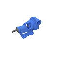 Blue Mechanical Equipment Industrial Pump With Shaft Housing And Base Structure