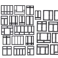 Various Window Design Styles With Different Shapes And Sizes 3d model