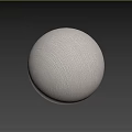 Light Colored Design Components Featuring Sphere With Textured Walls And Floor In Minimalist Modern Style