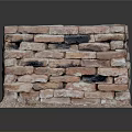 Decorative Brick Cube Structure With Reddish Brown Bricks And Square Base 3d model