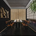 Elegant Luxury Japanese Restaurant With Open Chef Counter And Cozy Warm Ambient Dining Interior Design