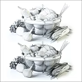 Fresh Assorted Vegetables in Metal Mesh Basket Surrounded by Potato Garlic and Corn