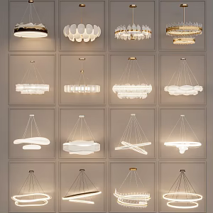 Modern Chandelier Light Luxury Chandelier Art Chandelier Cream Chandelier Ring Chandelier 3d model