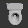 Modern White Ceramic Toilet With Open Lid For Daily Household Use