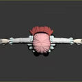 Game Movie Character 3D Model With Pink Long Hair White Top And Black Skirt