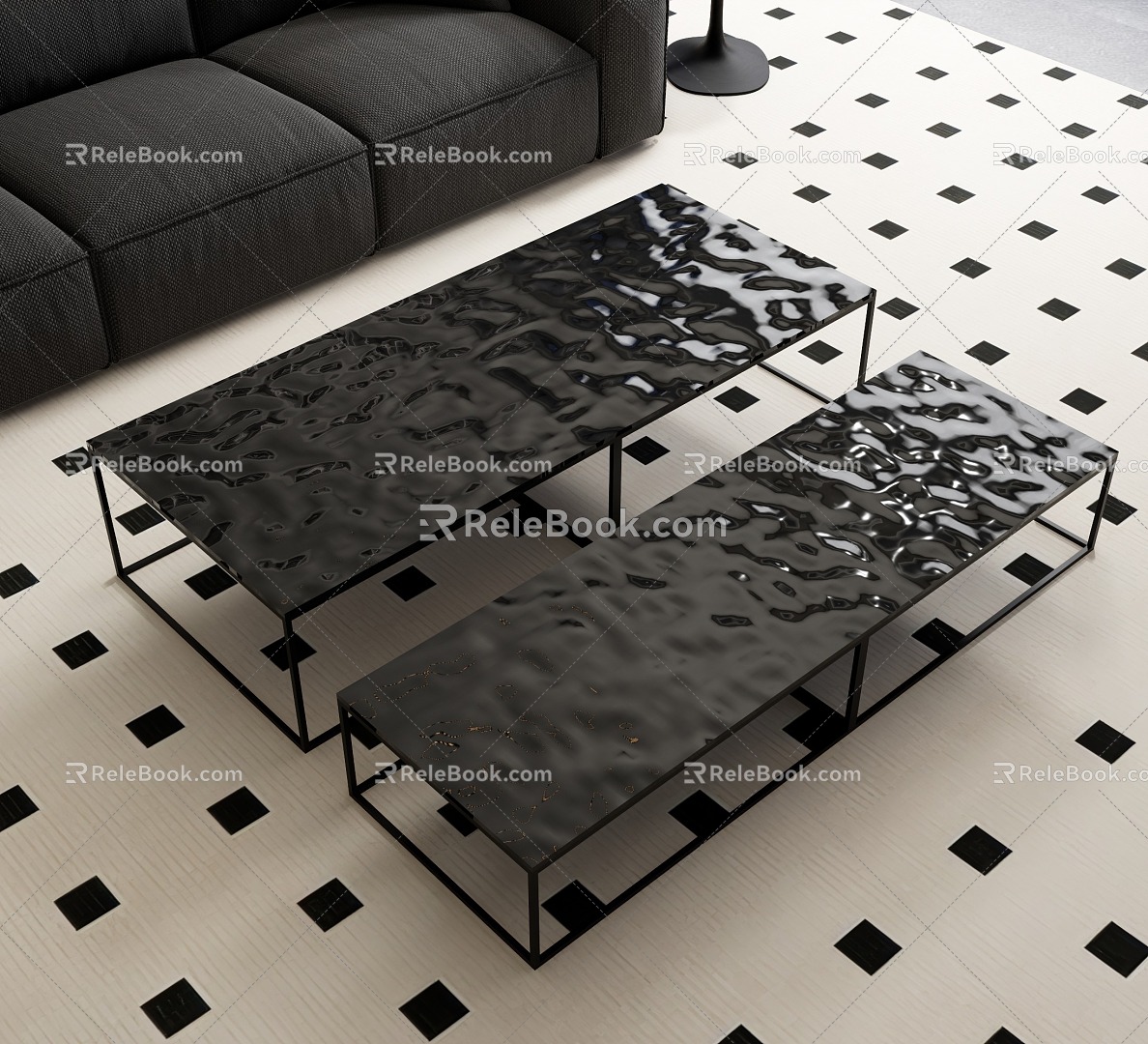 Coffee Table Water Ripple Coffee Table 3d model