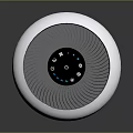 White Modern Air Purifier with Top Display Panel Grille Bottom and Sleek Design