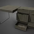 Wooden Desk With Open Drawers And Metal Legs For Home Office Storage