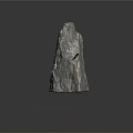 Natural Gray Stone With Rough Surface Textured Detail And Natural Shape