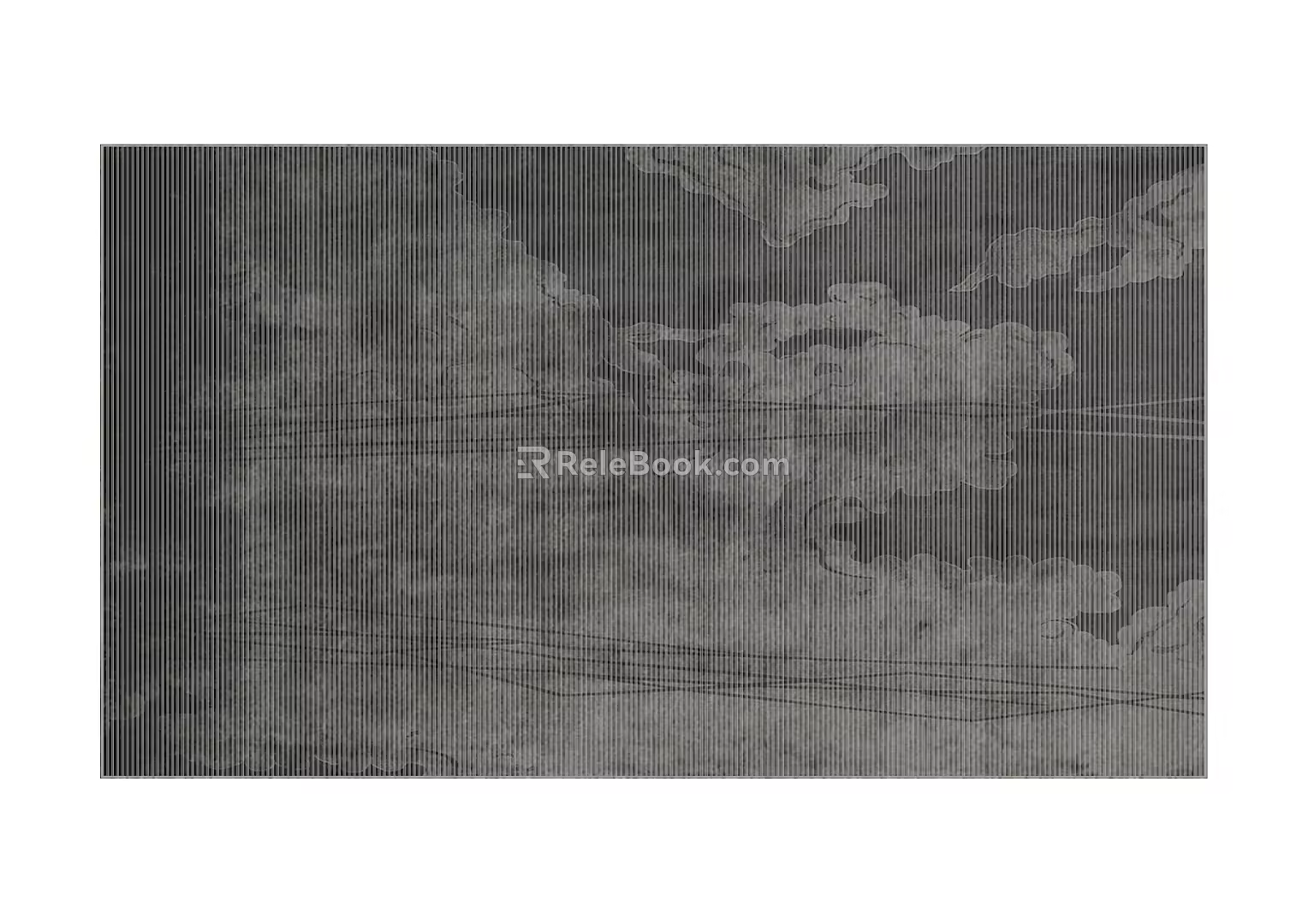 modern square carpet 3d model