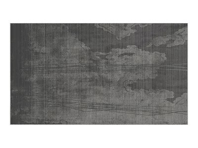 Gray Textured Modern Square Rug With Abstract Lines Pattern For Living Spaces 3d model