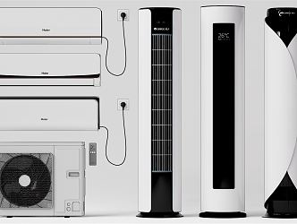 Modern air conditioner air conditioner hanging machine air conditioner cabinet machine air conditioner external machine 3d model