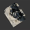 Detailed Ruined Stone Scene Components With Broken Blocks And Scattered Debris