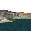 Modern Activity Center Activity Center Architecture Exhibition Hall Architecture Art Museum Cultural Center Reception Center 3d model