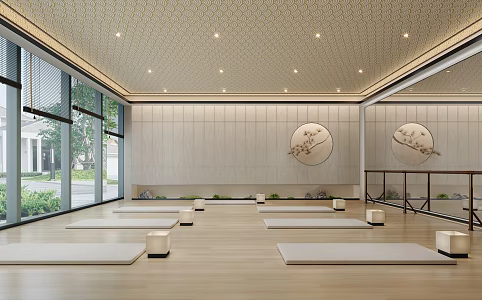 New Chinese Yoga Room 3d model