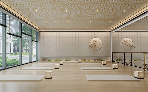 New Chinese Yoga Room 3d model