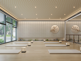 New Chinese Yoga Room 3d model