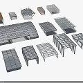 Various Modern Architectural Canopies With Metal Frames Glass Panels And Different Shapes