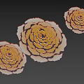 Beautiful Floral Display Featuring Yellow Flowers With Layered Petals And Gradient Colors