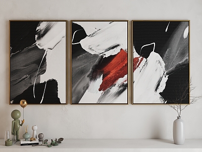 Modern Abstract Painting Abstract Art Hanging Painting 3d model