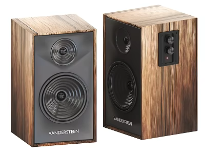 Vandersteen High Quality Wooden Finish Speakers With Modern Design And Control Panel 3d model