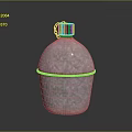 Retro Silver Metal Water Bottle With Chain Lid For Daily Household Use