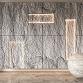 Modern rubble background wall rock wall marble wall axe split stone FRP glassy stone natural face stone skin 3d model