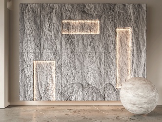 Modern rubble background wall rock wall marble wall axe split stone FRP glassy stone natural face stone skin 3d model