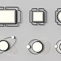 modern ceiling lamp living room ceiling lamp square ceiling lamp 3d model