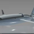 Light Blue Modern Airplane Model With Sleek Design On Dark Background And Reflection 3d model