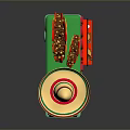 Vibrant Taco Truck With Sombrero Tacos Sign Guitar Awning And Food