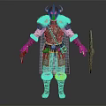 Modern Game Character Viking Warrior Armor 3d model