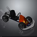 Red And Black Go Kart With Number 46 Black Seat Silver Exhaust Pipes Black Tires