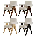 Modern Fabric Accent Chairs With Light And Dark Gray Colors And Wooden Legs