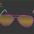 Aviator Style Sunglasses With Gold Frame And Orange Lenses For Daily Use