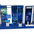 DP Device Exhibition Booth With LCD Screens Smart Technology And Display Design