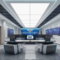 Technology Style Command Center Meeting Room 3d model